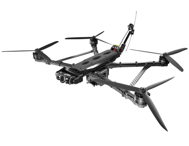 FPV - дрон 10 дюймів "ШПАК" карбон подвійна поворотна камера (сутінкова + тепловізійна) FLY KROP